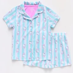 Little & Big Kid Girls Hello Kitty Crew Neck Short Sleeve 2-pc. Pajama Set