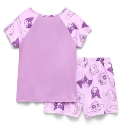 Little & Big Kid Girls Hello Kitty Powerpuff Girls Round Neck Short Sleeve 2-pc. Pajama Set