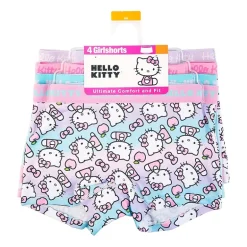 Little & Big Kid Girls Hello Kitty 4 Pack Multi-Pack Boyshort Panty Gabp4583
