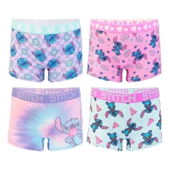 Little & Big Kid Girls Lilo & Stitch 4 Pack Multi-Pack Boyshort Panty Gabp61007