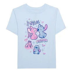 Little & Big Kid Girls Round Neck Short Sleeve Regular Fit Graphic T-Shirt