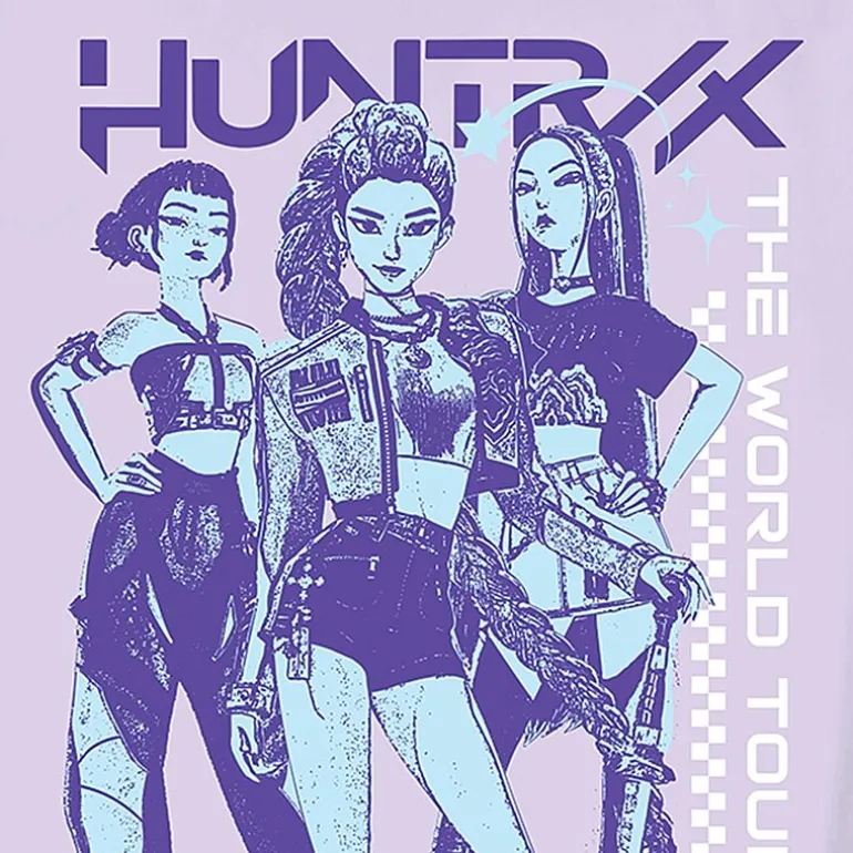 Little & Big Kid Girls Round Neck Short Sleeve Regular Fit KPOP Demon Hunters. Graphic T-Shirt