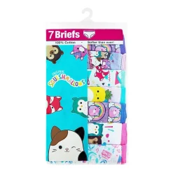 Little & Big Kid Girls Squishmallows 7 Pack Brief Panty Gup7701