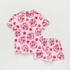 Little & Big Kid Girls Strawberry Shortcake V-Neck Short Sleeve 2-pc. Pajama Set