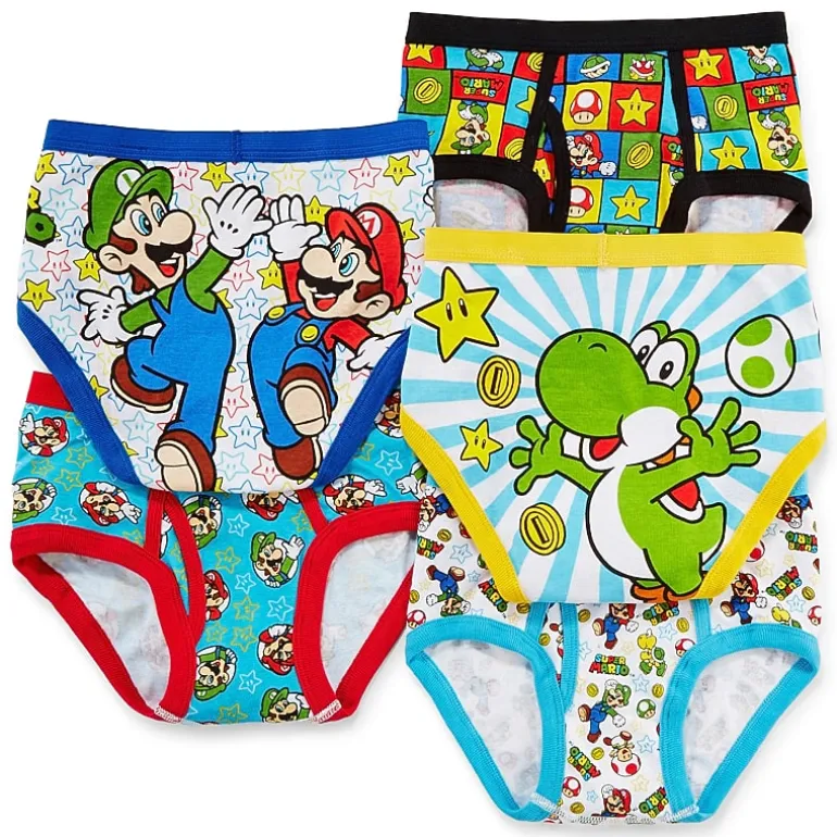 Little Boys Super Mario 5 Pack Briefs Bup3411