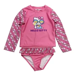 Little Girls UV Protection Hello Kitty 2-pc. Rash Guard Set
