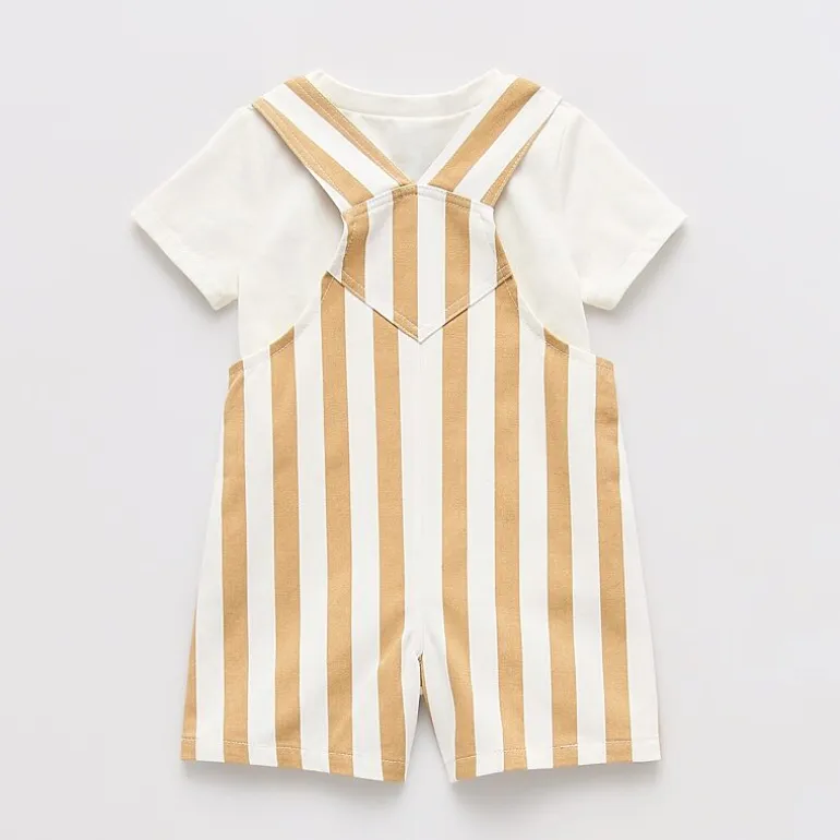 Little Lad Baby Boys 3-pc. Shortall Set