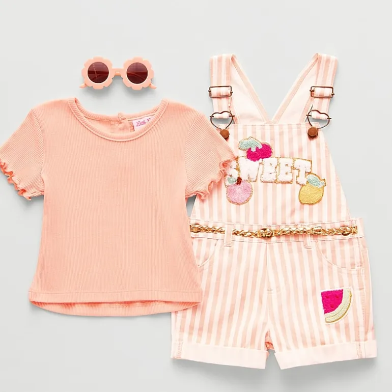 Little Lass Toddler Girls 2-pc. Shortall Set