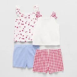 Little Lass Toddler Girls 4-pc. Short Set