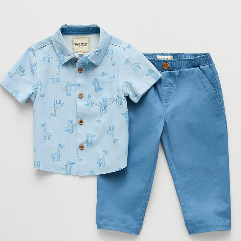 Little Stitch Baby Boys 2-pc. Pant Set