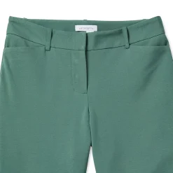 Liz Claiborne Adaptive Emma Ponte Womens Easy-on + Easy-off Seated Wear Straight Mid Rise Ankle Pant
