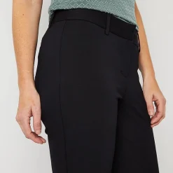 Liz Claiborne Adaptive Emma Ponte Womens Easy-on + Easy-off Seated Wear Straight Mid Rise Ankle Pant