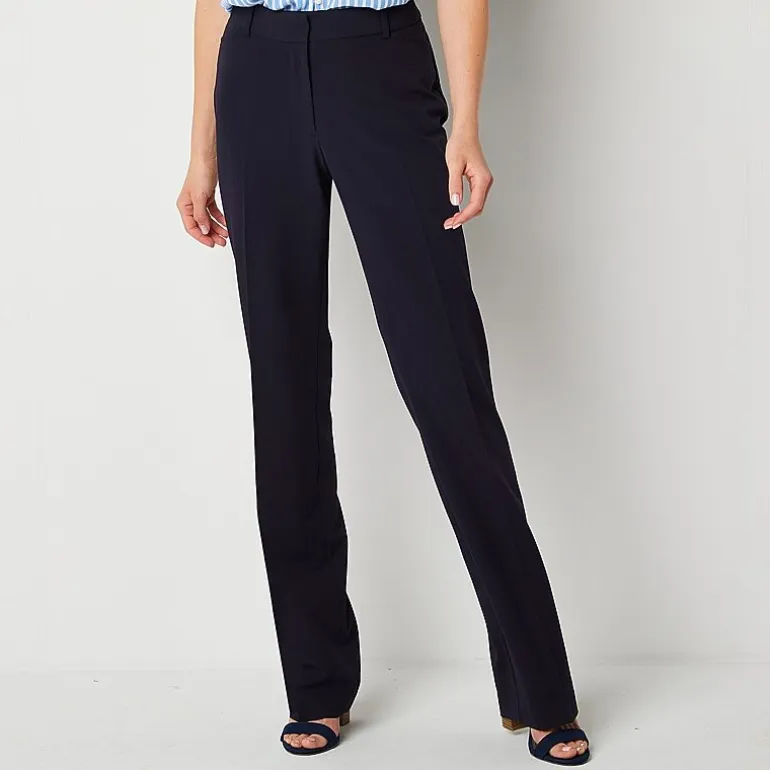 Liz Claiborne Audra Audra Womens Tall Straight Mid Rise Trouser