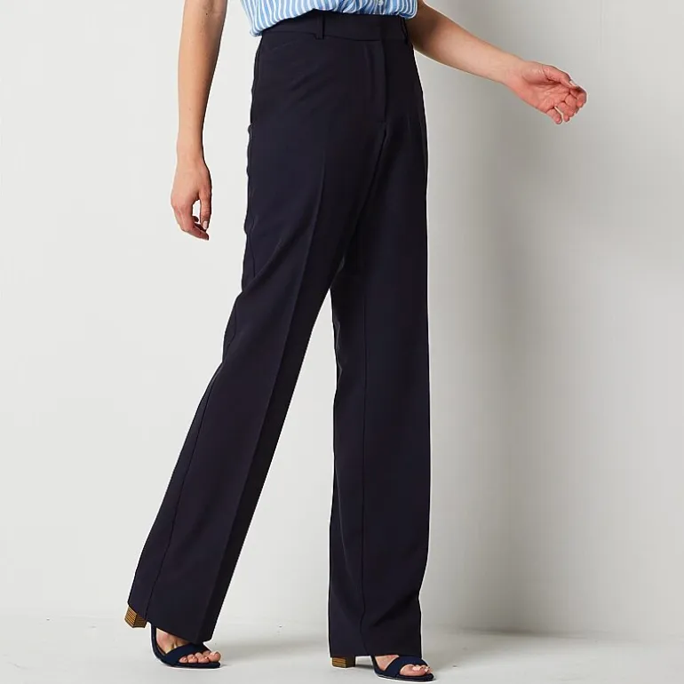 Liz Claiborne Audra Audra Womens Tall Straight Mid Rise Trouser