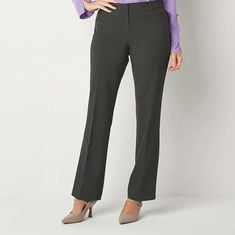 Liz Claiborne Audra Audra Womens Tall Straight Mid Rise Trouser