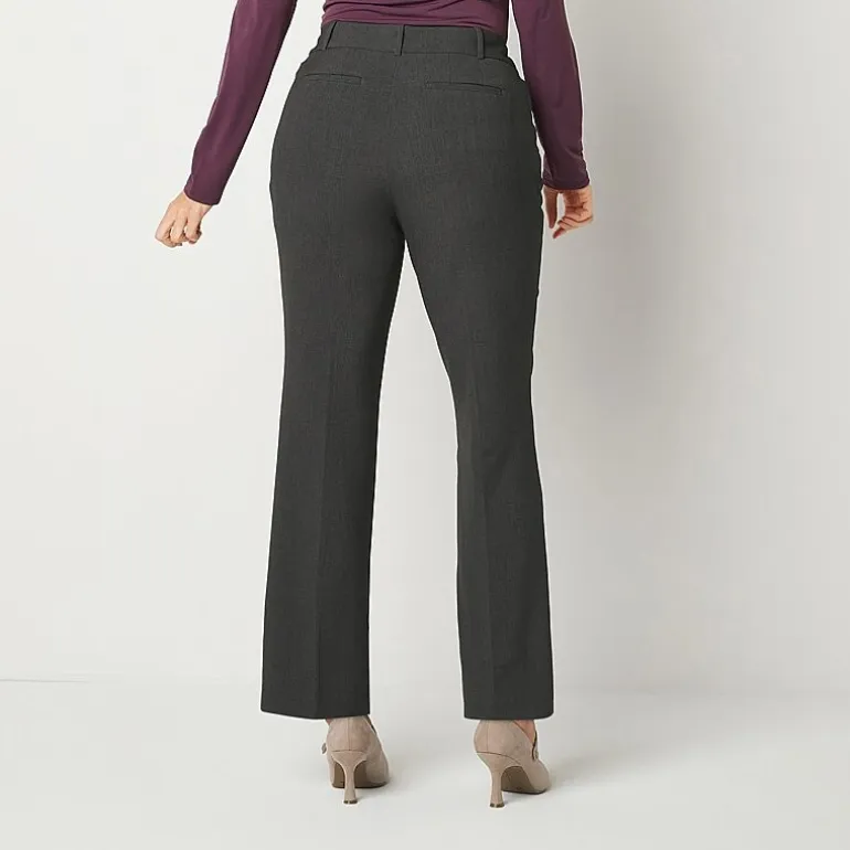 Liz Claiborne Audra Curvy Womens Tall Straight Mid Rise Trouser