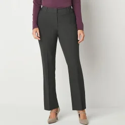 Liz Claiborne Audra Curvy Womens Tall Straight Mid Rise Trouser