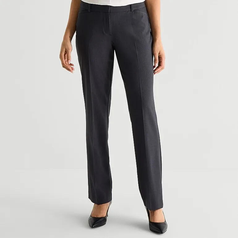 Liz Claiborne Audra Curvy Womens Straight Mid Rise Trouser