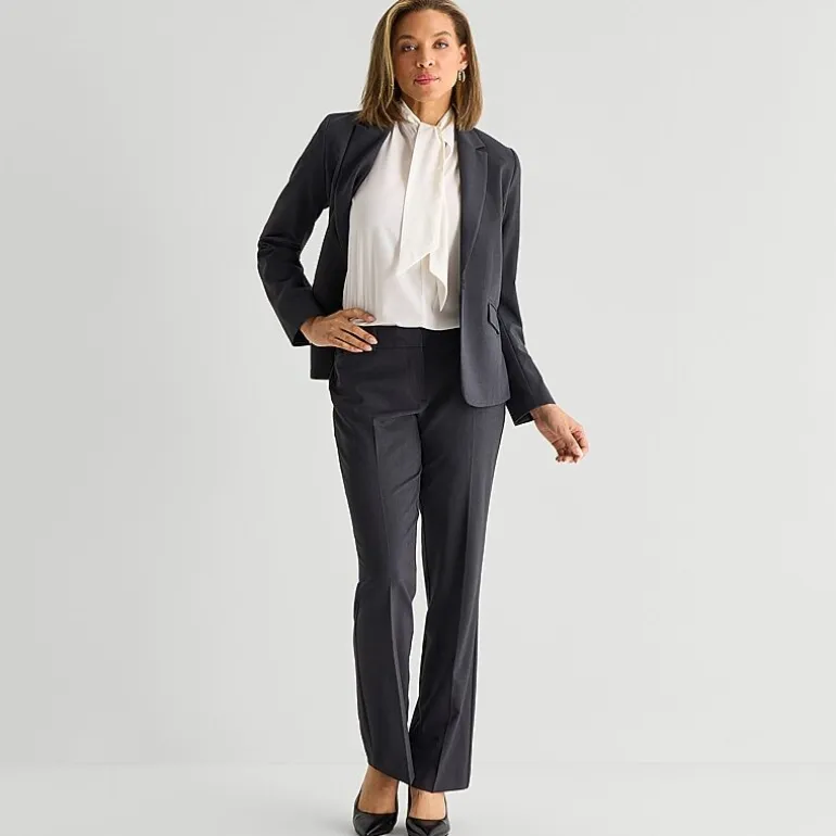 Liz Claiborne Audra Curvy Womens Straight Mid Rise Trouser