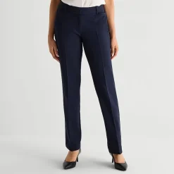 Liz Claiborne Audra Curvy Womens Straight Mid Rise Trouser