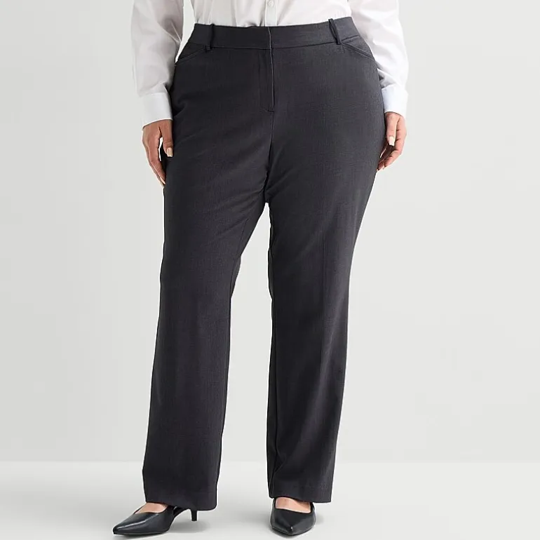 Liz Claiborne Audra Curvy Womens Straight Mid Rise Trouser