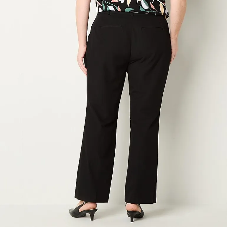 Liz Claiborne Audra Curvy Womens Straight Mid Rise Trouser