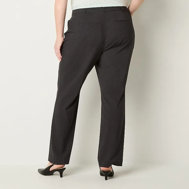 Liz Claiborne Audra Curvy Womens Straight Mid Rise Trouser