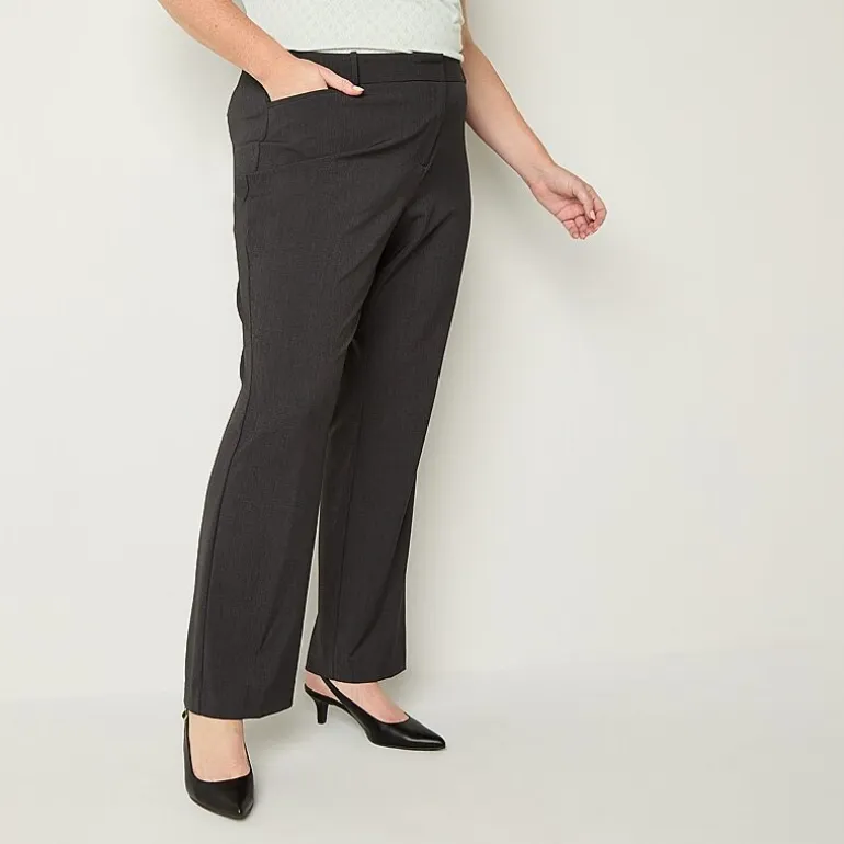 Liz Claiborne Audra Curvy Womens Straight Mid Rise Trouser