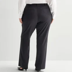 Liz Claiborne Audra Curvy Womens Straight Mid Rise Trouser
