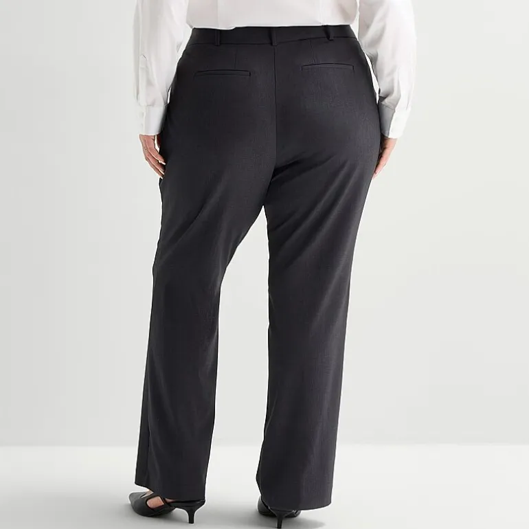 Liz Claiborne Audra Curvy Womens Straight Mid Rise Trouser