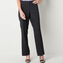 Liz Claiborne Audra Womens Adaptive Easy-on + Easy-off Straight Mid Rise Trouser
