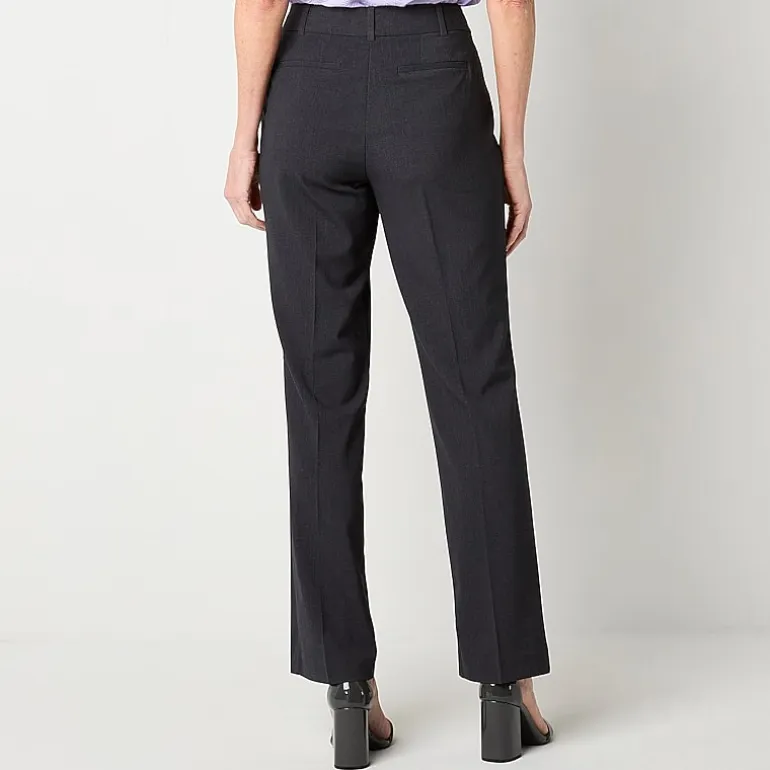 Liz Claiborne Audra Womens Adaptive Easy-on + Easy-off Straight Mid Rise Trouser