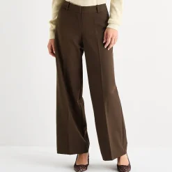Liz Claiborne Audra Womens Tall Wide Leg Mid Rise Trouser