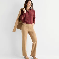 Liz Claiborne Audra Womens Tall Straight Mid Rise Trouser