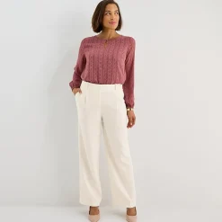 Liz Claiborne Charlotte Womens Wide Leg Mid Rise Trouser