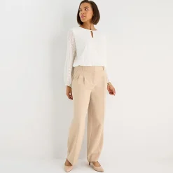 Liz Claiborne Charlotte Womens Wide Leg Mid Rise Trouser