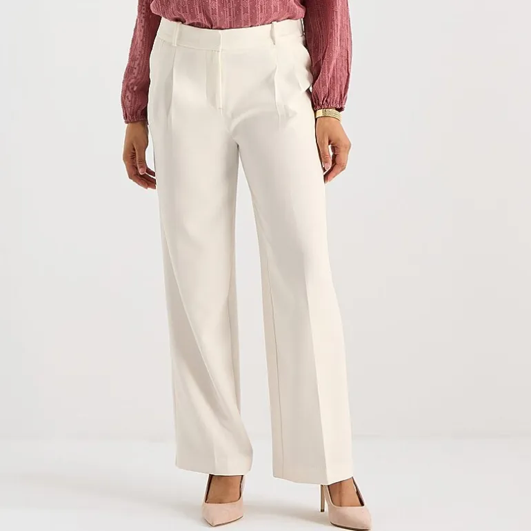 Liz Claiborne Charlotte Womens Wide Leg Mid Rise Trouser