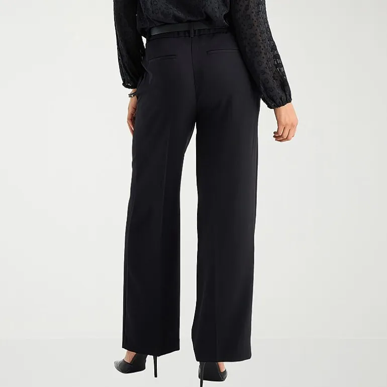 Liz Claiborne Charlotte Womens Tall Wide Leg Mid Rise Trouser