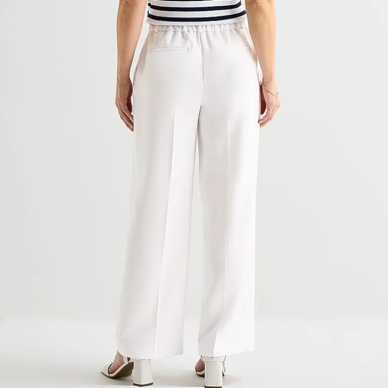Liz Claiborne Charlotte Womens Tall Wide Leg Mid Rise Trouser