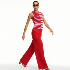 Liz Claiborne Charlotte Womens Wide Leg Mid Rise Trouser