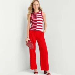 Liz Claiborne Charlotte Womens Wide Leg Mid Rise Trouser