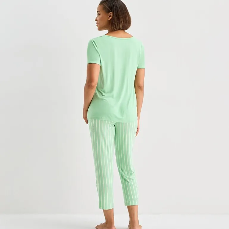Liz Claiborne Cool and Calm Womens V-Neck Short Sleeve 2-pc. Pajama Set