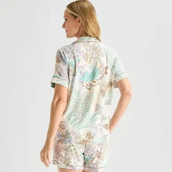 Liz Claiborne Cool and Calm Womens Short Sleeve Pajama Top