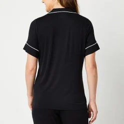 Liz Claiborne Cool and Calm Womens Short Sleeve Pajama Top