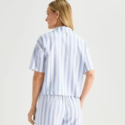 Liz Claiborne Cool and Calm Womens Short Sleeve 2-pc. Pajama Set