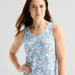 Liz Claiborne Cool and Calm Womens Crew Neck Sleeveless Pajama Top
