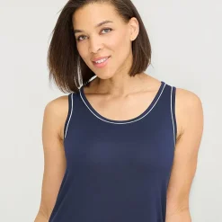Liz Claiborne Cool and Calm Womens Crew Neck Sleeveless Pajama Top