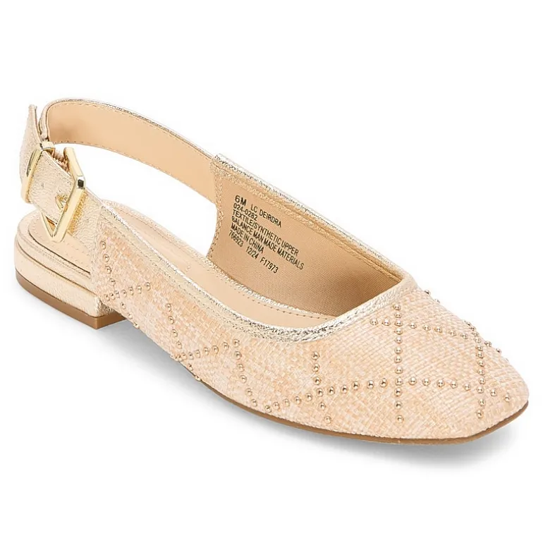 Liz Claiborne Deirdra Womens Square Closed Toe Ballet Flats