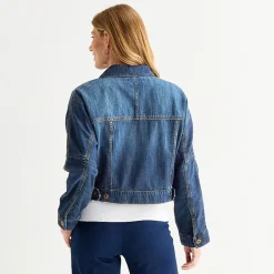 Liz Claiborne Denim Womens Tall Lightweight Jacket