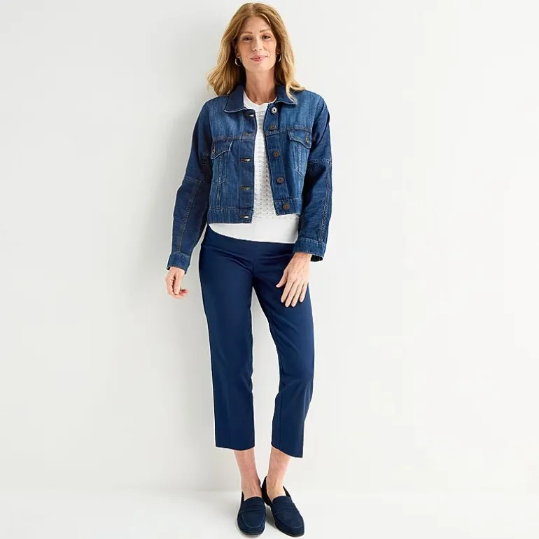 Liz Claiborne Denim Womens Tall Lightweight Jacket